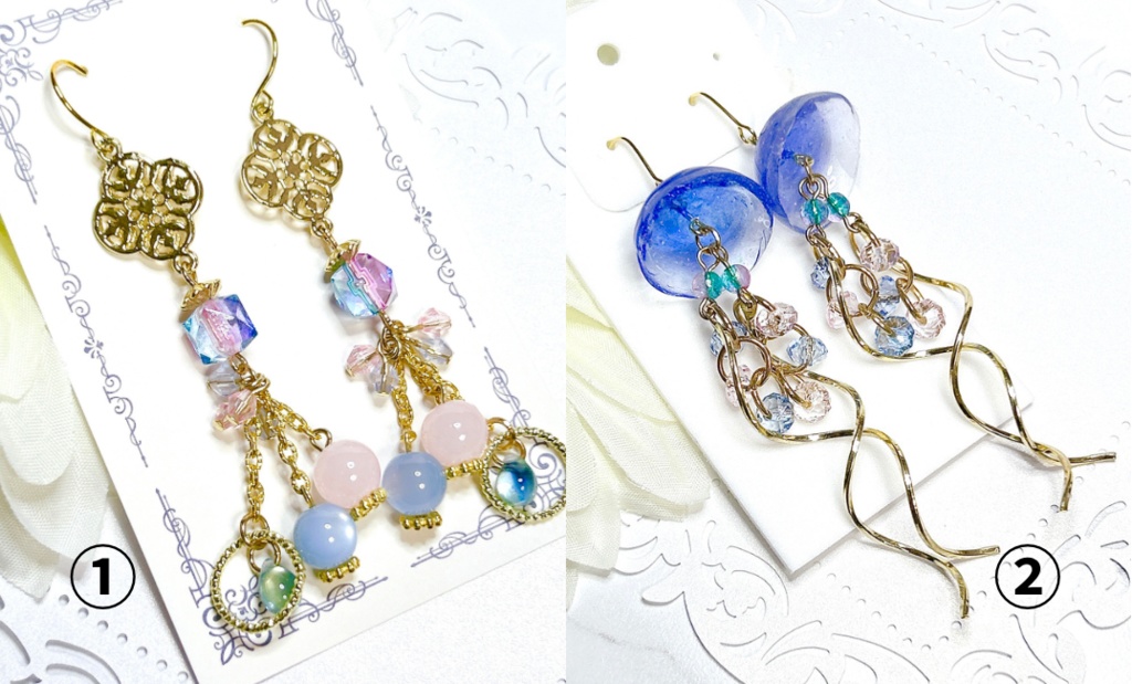 no.4332 ハンドメイド レジン ピアス イヤリング - ピアス