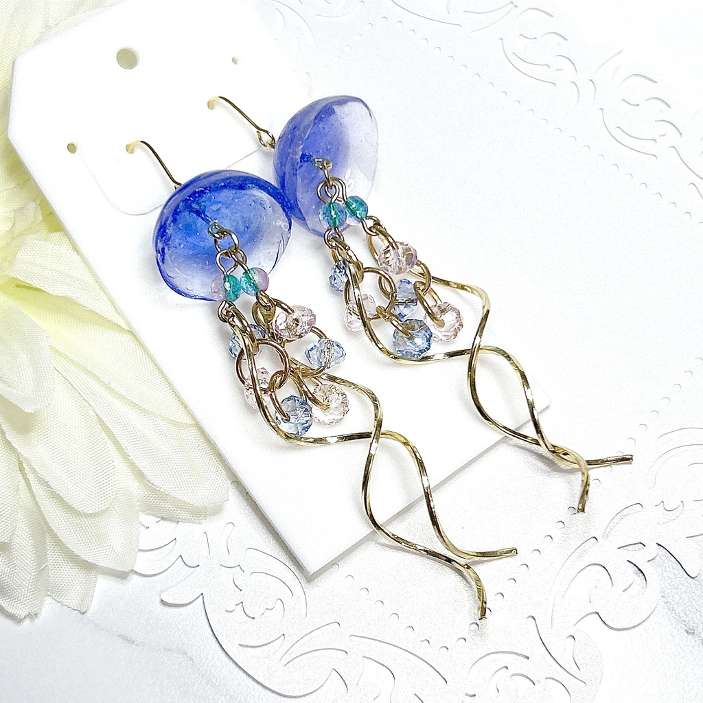 原神 珊瑚宮心海 海月 モチーフピアスorイヤリング 2種類