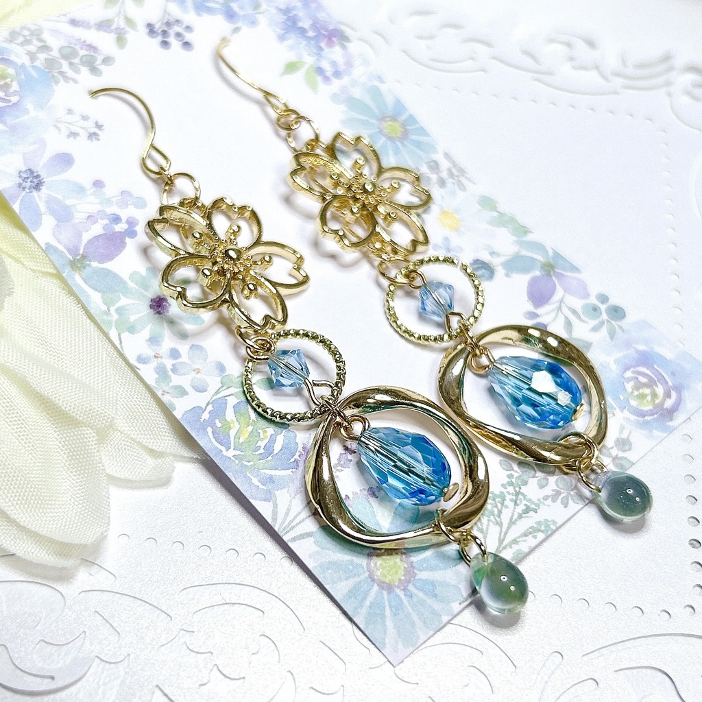 原神 神里綾華 モチーフピアスorイヤリング