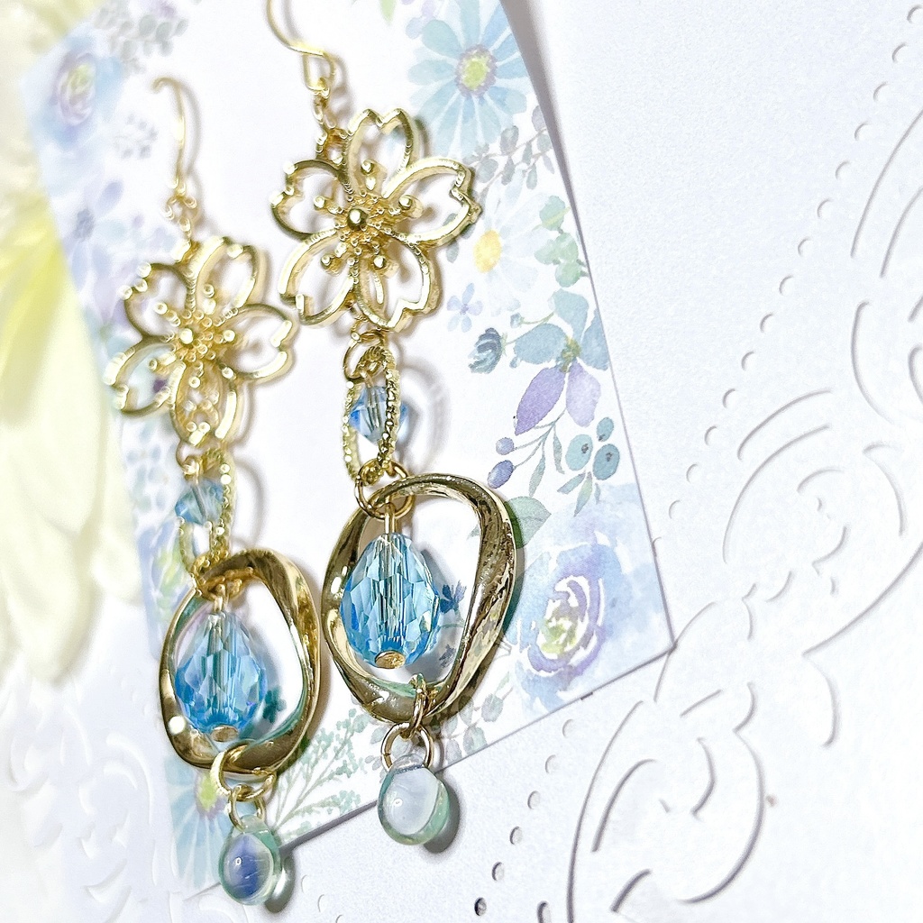 原神 神里綾華 モチーフピアスorイヤリング