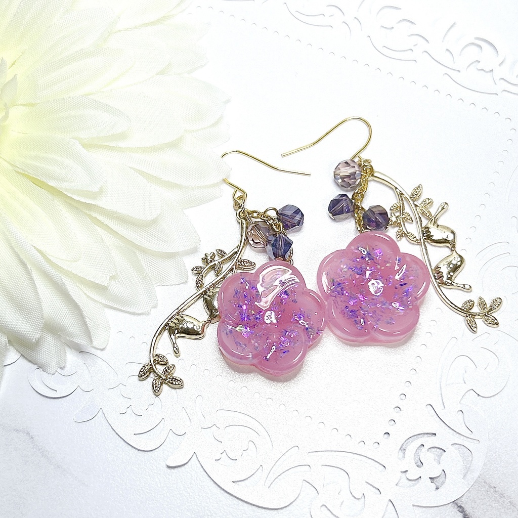 原神 八重神子 モチーフピアスorイヤリング