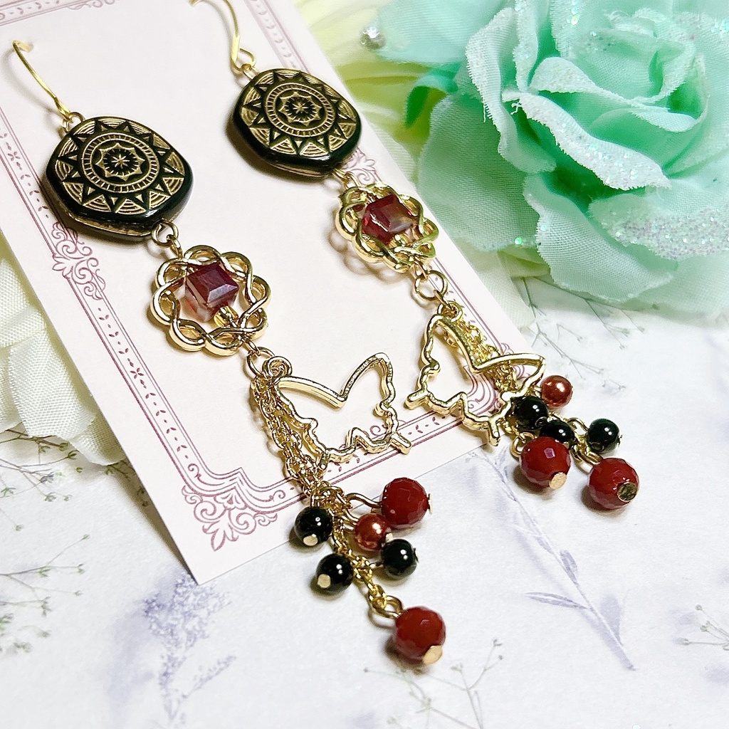 原神 胡桃 モチーフピアスorイヤリング