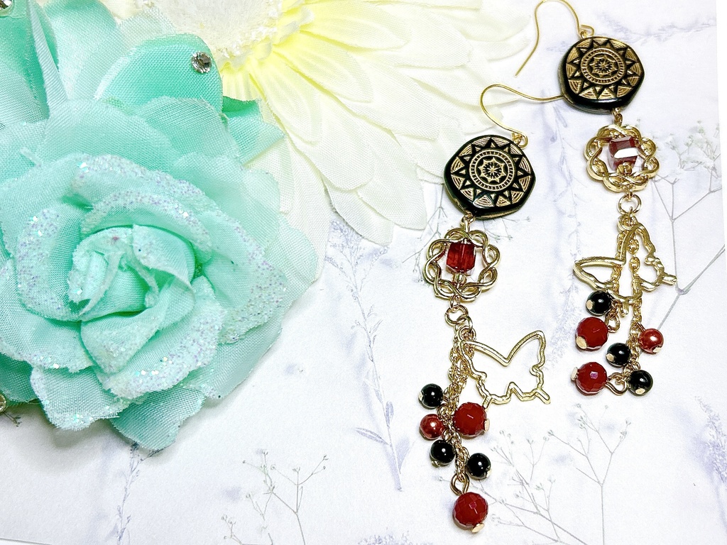 原神 胡桃 モチーフピアスorイヤリング