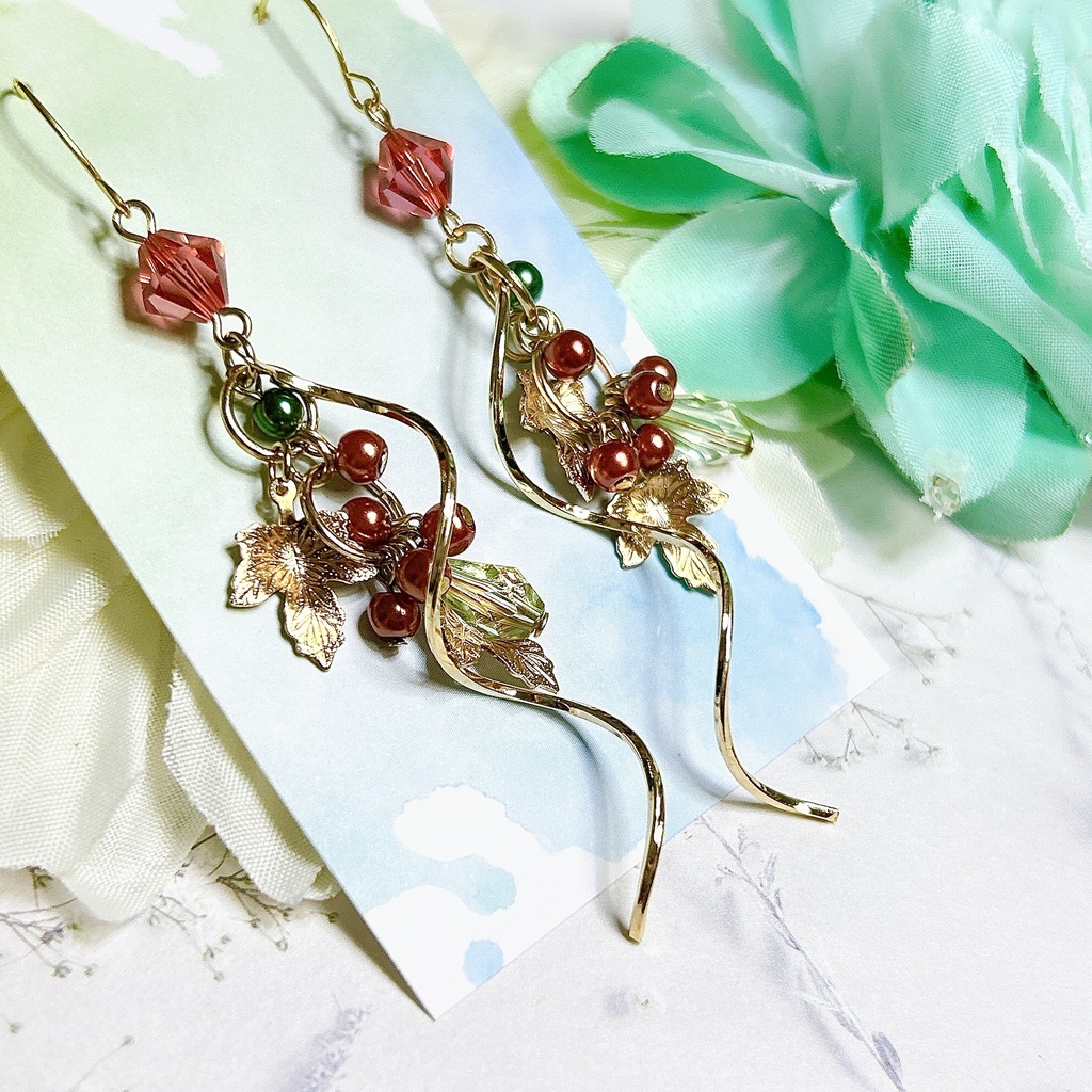 原神 楓原万葉 モチーフピアスorイヤリング 神ノ叡智12頒布物