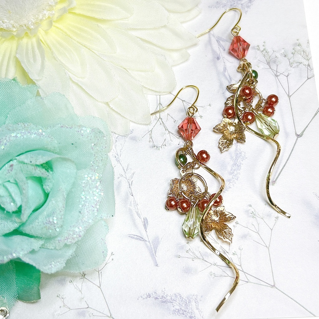 原神 楓原万葉 モチーフピアスorイヤリング 神ノ叡智12頒布物