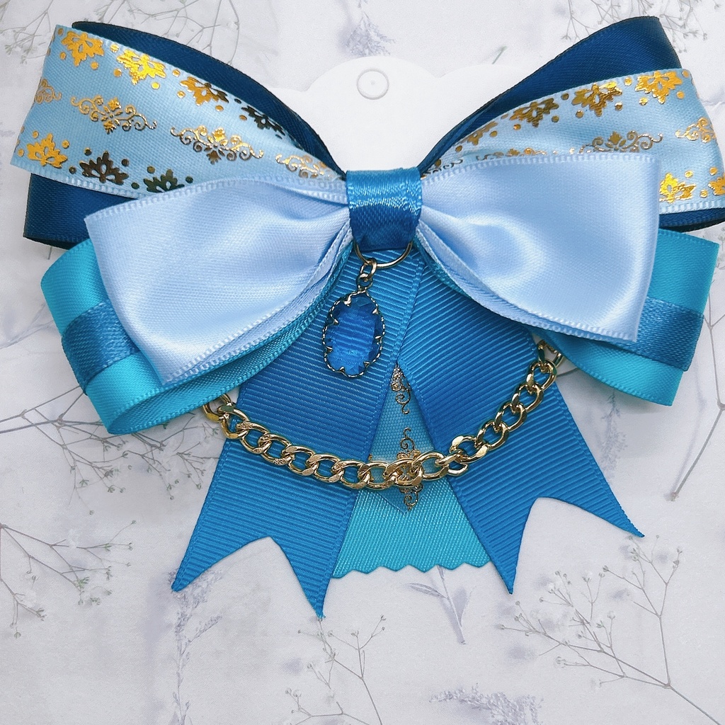 原神 リボンヘアバレッタ&バックチェーン フォンテーヌ 超神ノ叡智2024頒布品