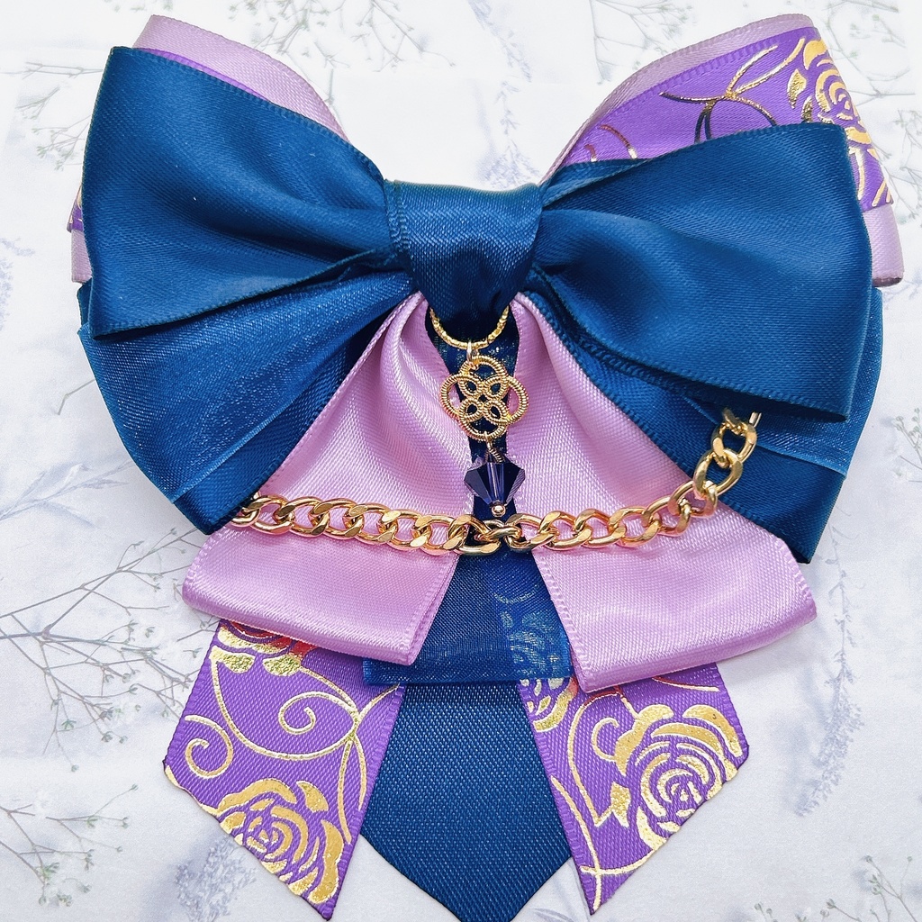 原神 リボンヘアバレッタ&バックチェーン フォンテーヌ 超神ノ叡智2024頒布品