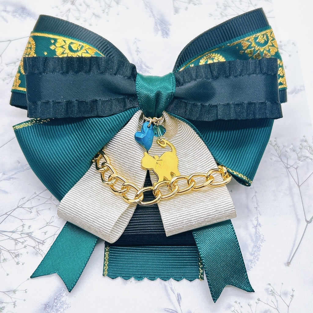 原神 リボンヘアバレッタ&バックチェーン フォンテーヌ 超神ノ叡智2024頒布品