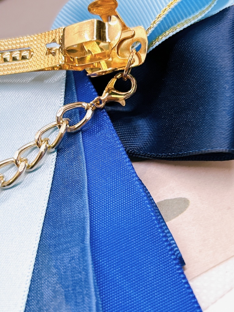 原神 リボンヘアバレッタ&バックチェーン フォンテーヌ 超神ノ叡智2024頒布品