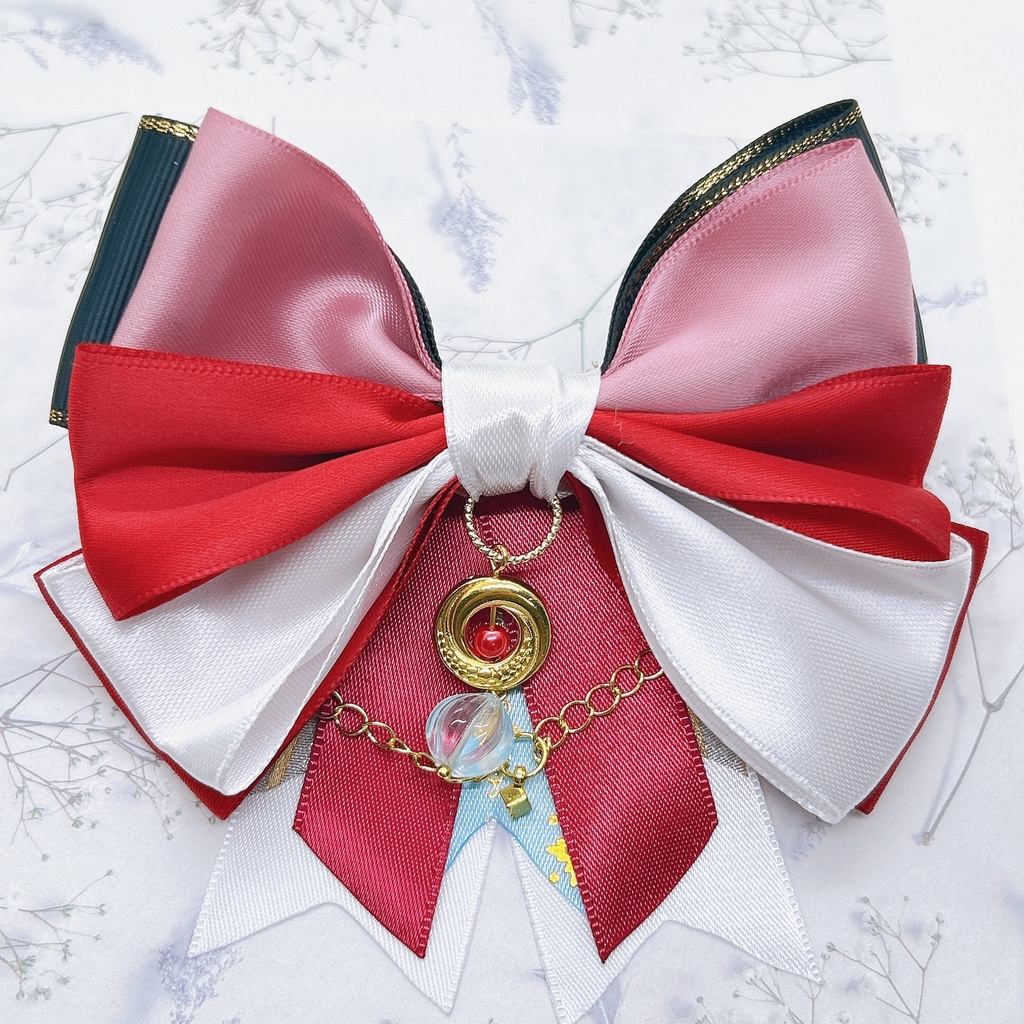 原神 リボンヘアバレッタ&バックチェーン フォンテーヌ 超神ノ叡智2024頒布品