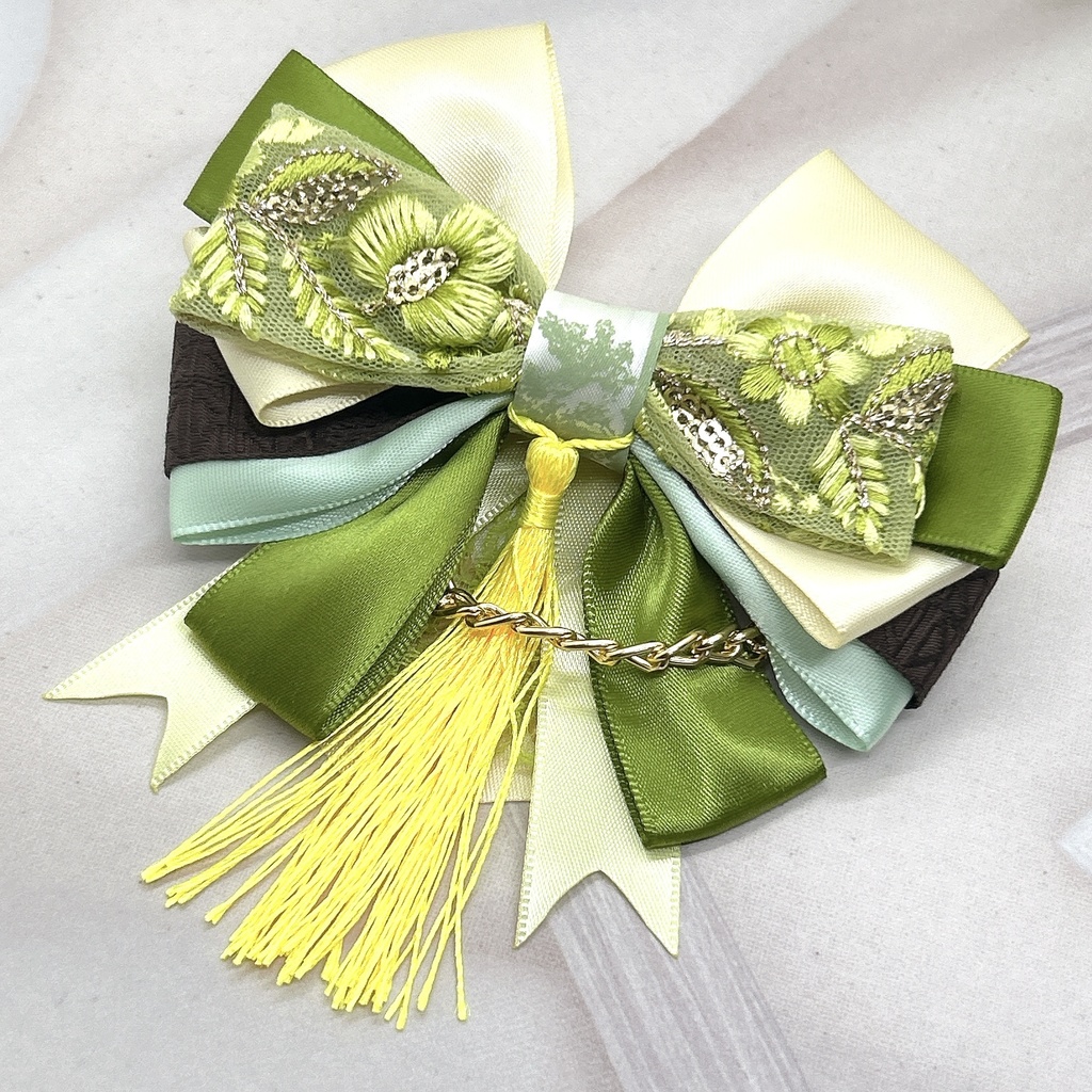 原神 リボンバレッタ&バックチェーン 璃月 神ノ叡智19頒布品