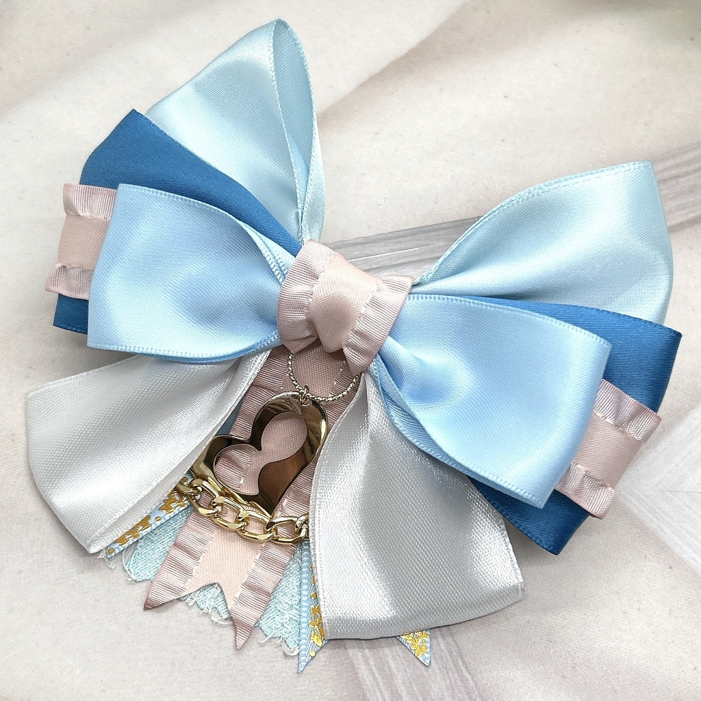 原神 フォンテーヌ+α モチーフリボンバレッタ&バックチェーン 神ノ叡智19頒布品