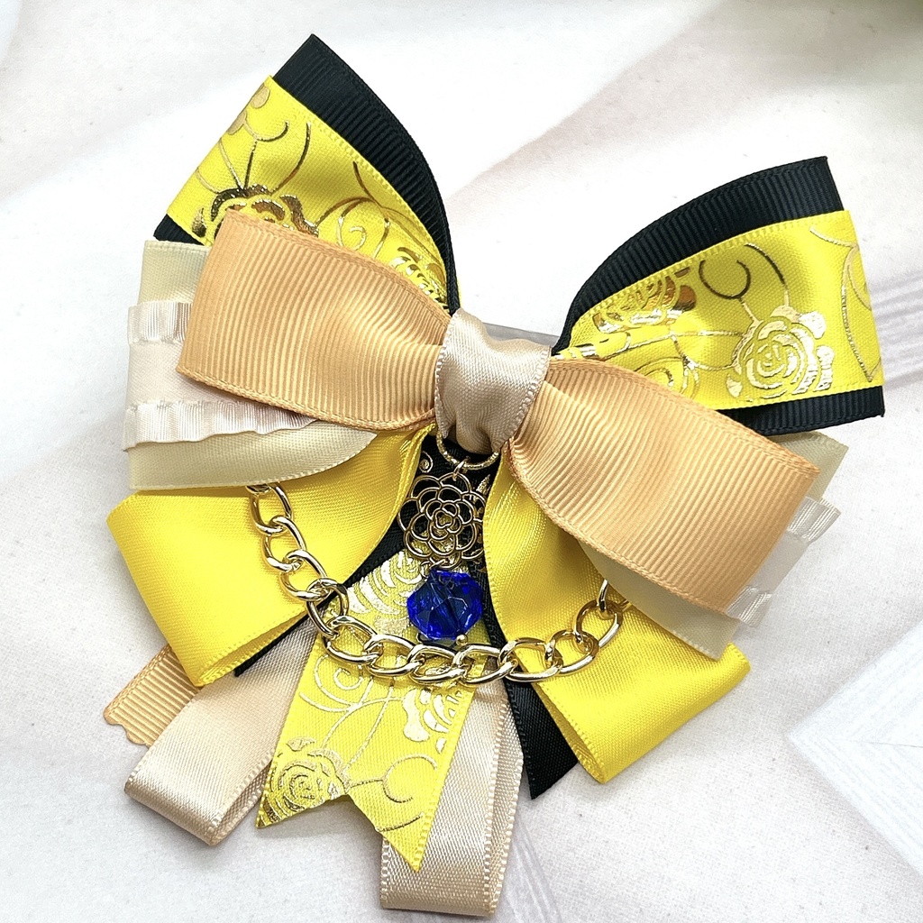 原神 フォンテーヌ+α モチーフリボンバレッタ&バックチェーン 神ノ叡智19頒布品