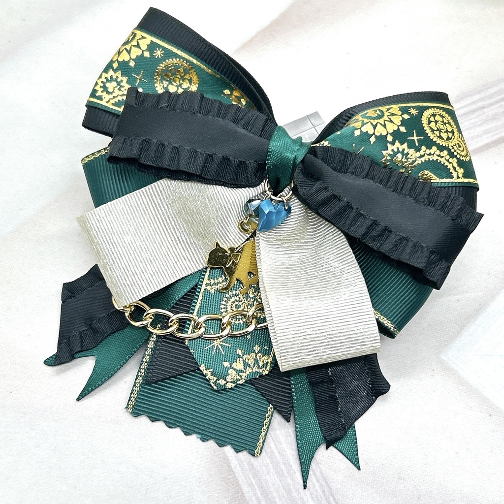 原神 フォンテーヌ+α モチーフリボンバレッタ&バックチェーン 神ノ叡智19頒布品