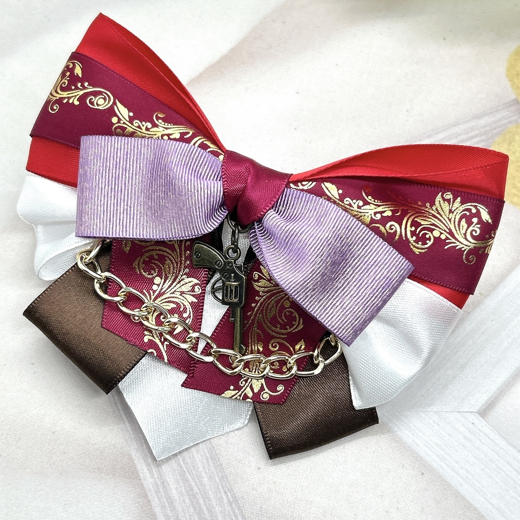 原神 フォンテーヌ+α モチーフリボンバレッタ&バックチェーン 神ノ叡智19頒布品