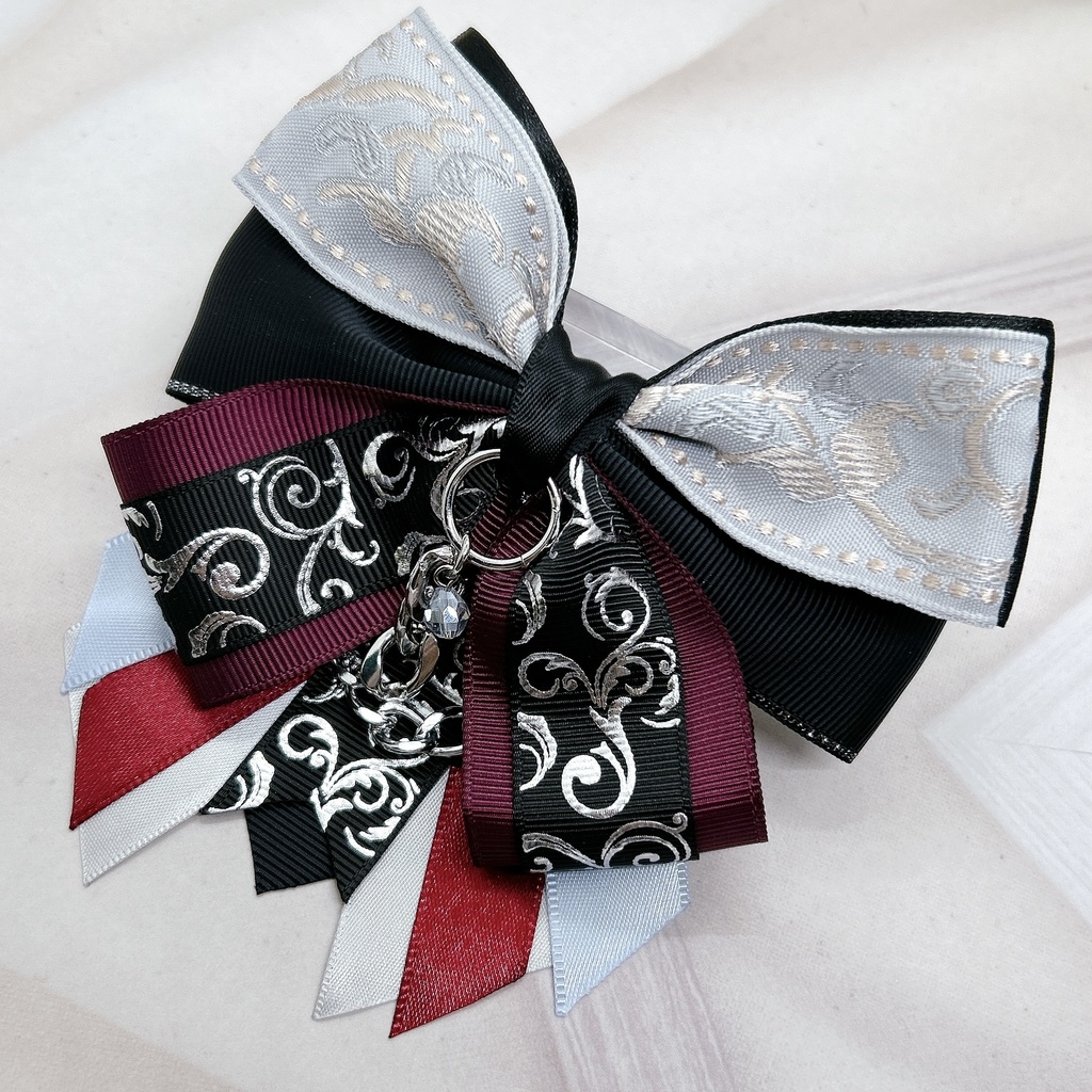 原神 フォンテーヌ+α モチーフリボンバレッタ&バックチェーン 神ノ叡智19頒布品