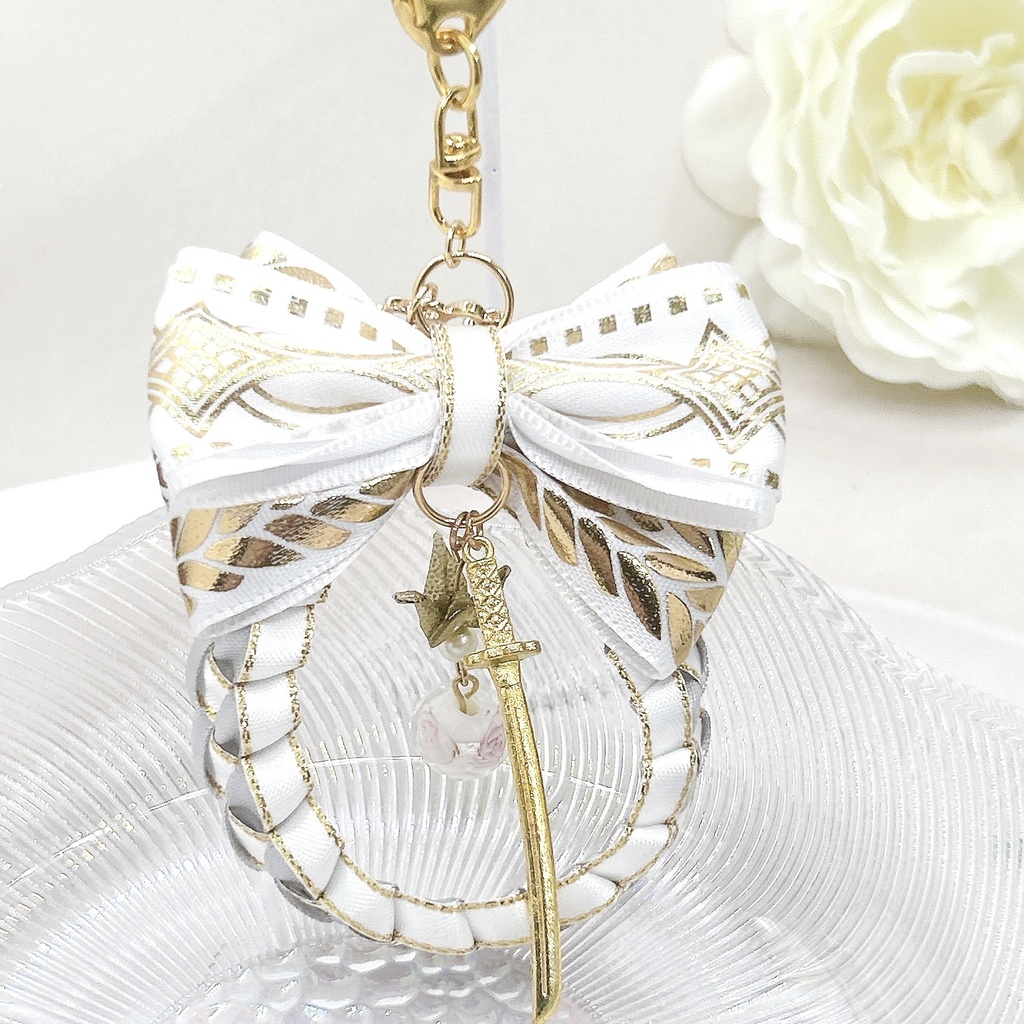 刀剣乱舞 リボンレイストラップ 鶴丸国永