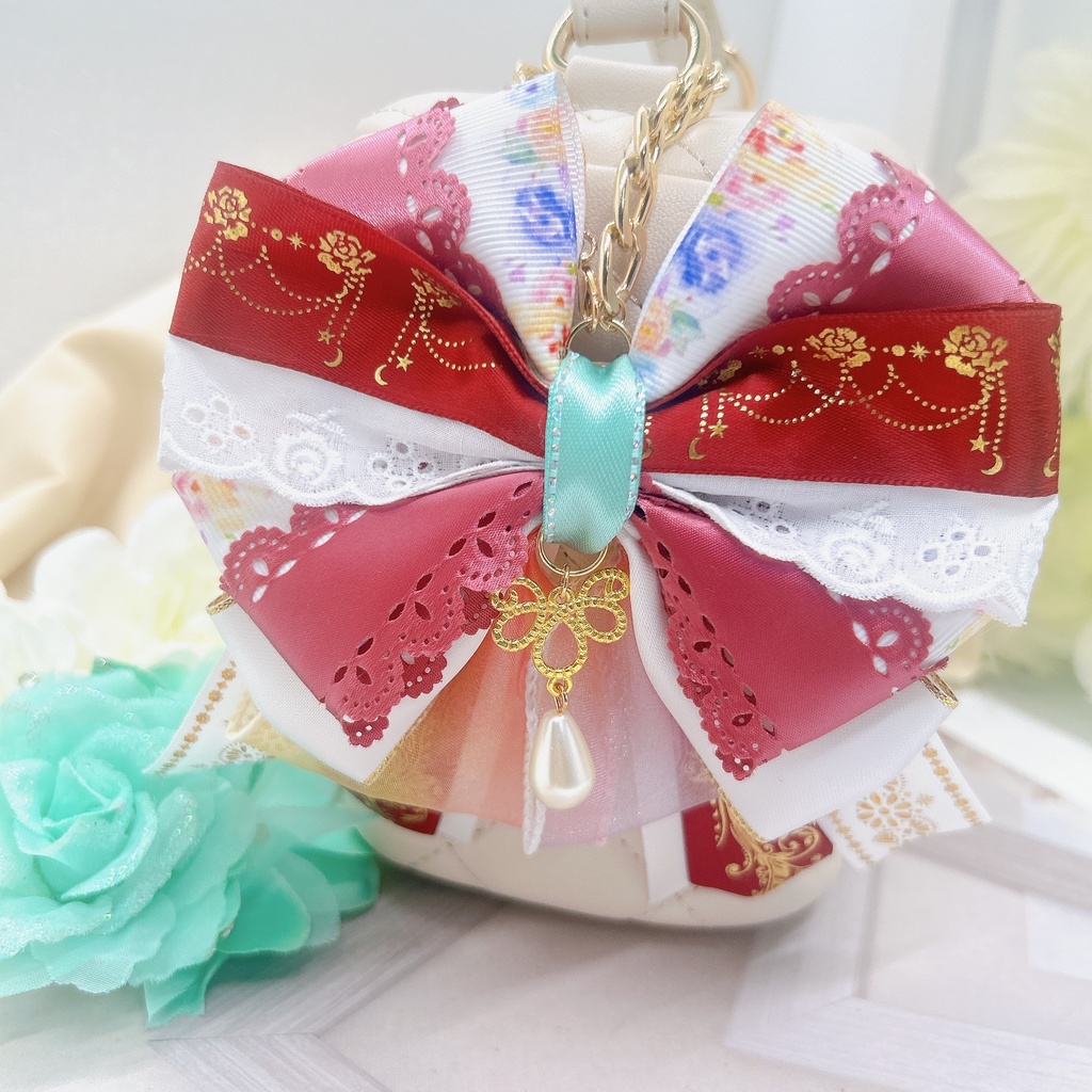 崩壊スターレイル モチーフリボンバッグチェーン ヘアクリップ付き オンパロス