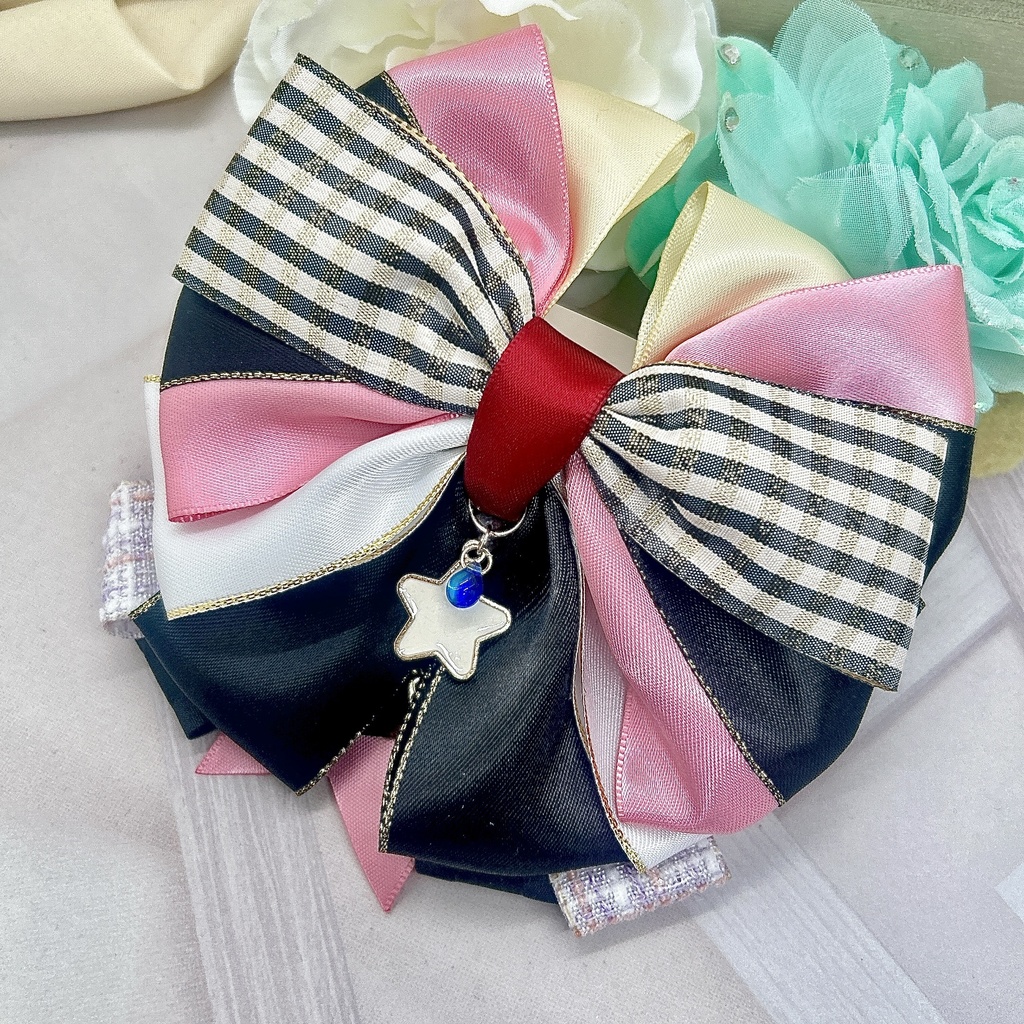 原神 モチーフ リボンヘアバレッタ＆バッグチェーン 【ヤフォダ】 12/21COMICCITY東京152頒布品