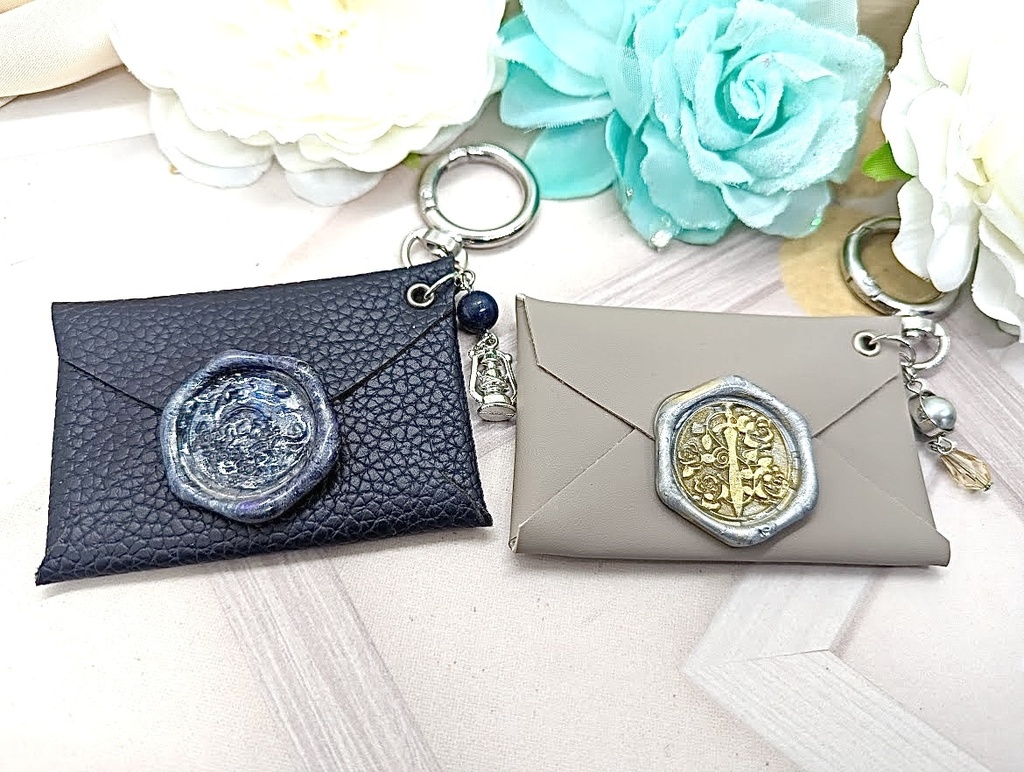 原神 フリンズ＆イルーガ モチーフシーリングスタンプ付き手紙型レザーストラップ 【レザーレター】