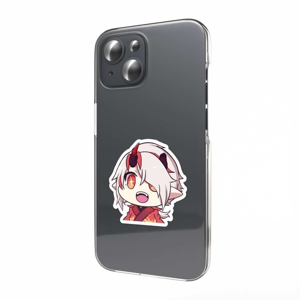 【3周年記念】ちびスマホステッカー(鬼キラキラ)