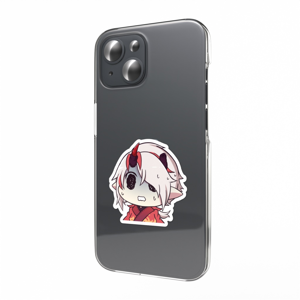 【3周年記念】ちびスマホステッカー(鬼焦り)