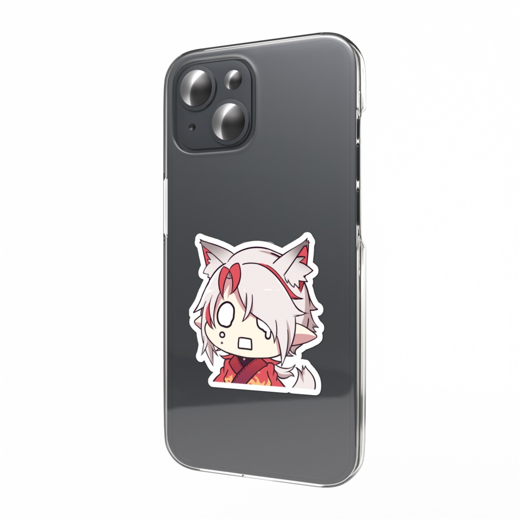 【3周年記念】ちびスマホステッカー(狐涙)