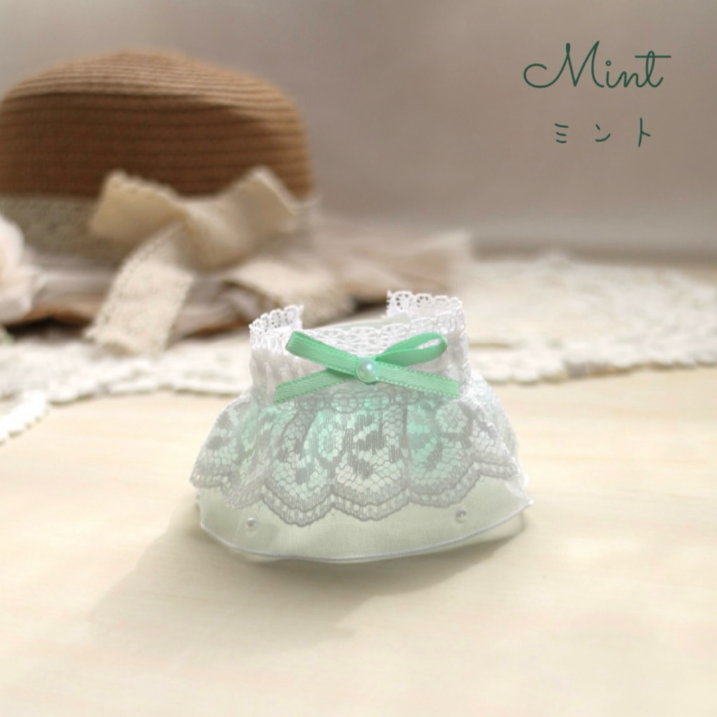 mini Lace dress ⑅ にじぱぺ、にじまるっと、ちびぐるみsize