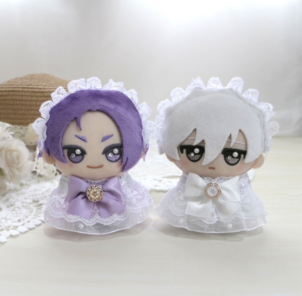 (カラー8色・選べるブローチ) ⑅ Lace dress & Headdress