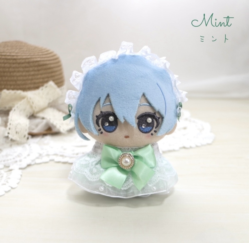 (カラー8色・選べるブローチ) ⑅ Lace dress & Headdress