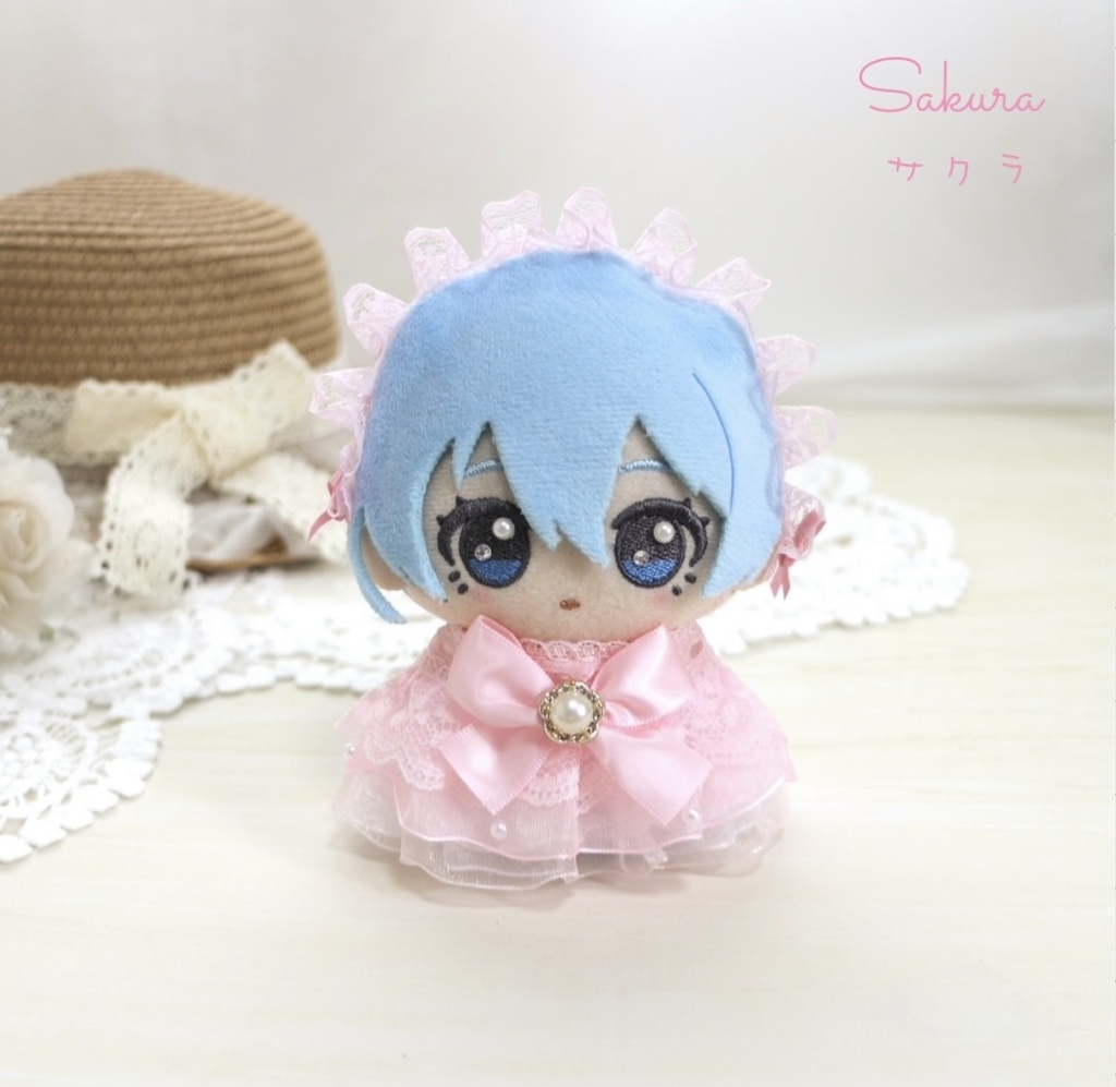 (カラー8色・選べるブローチ) ⑅ Lace dress & Headdress