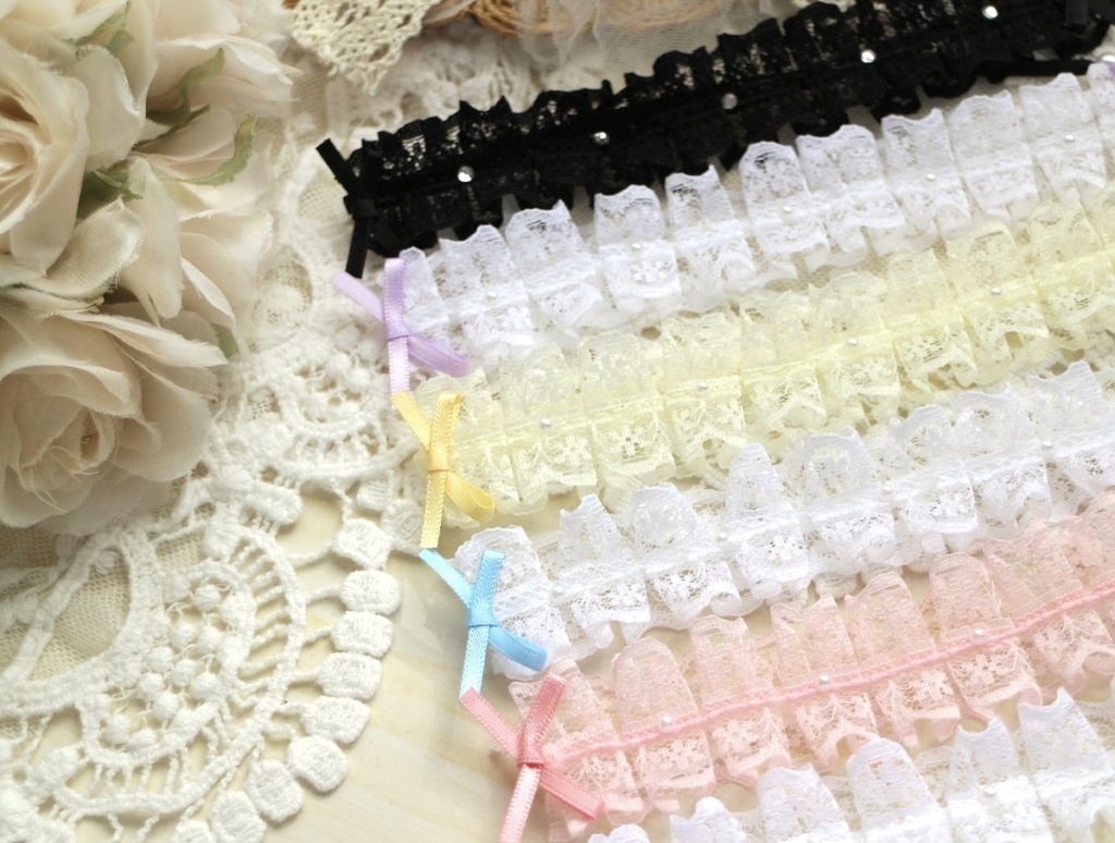 (カラー8色・選べるブローチ) ⑅ Lace dress & Headdress