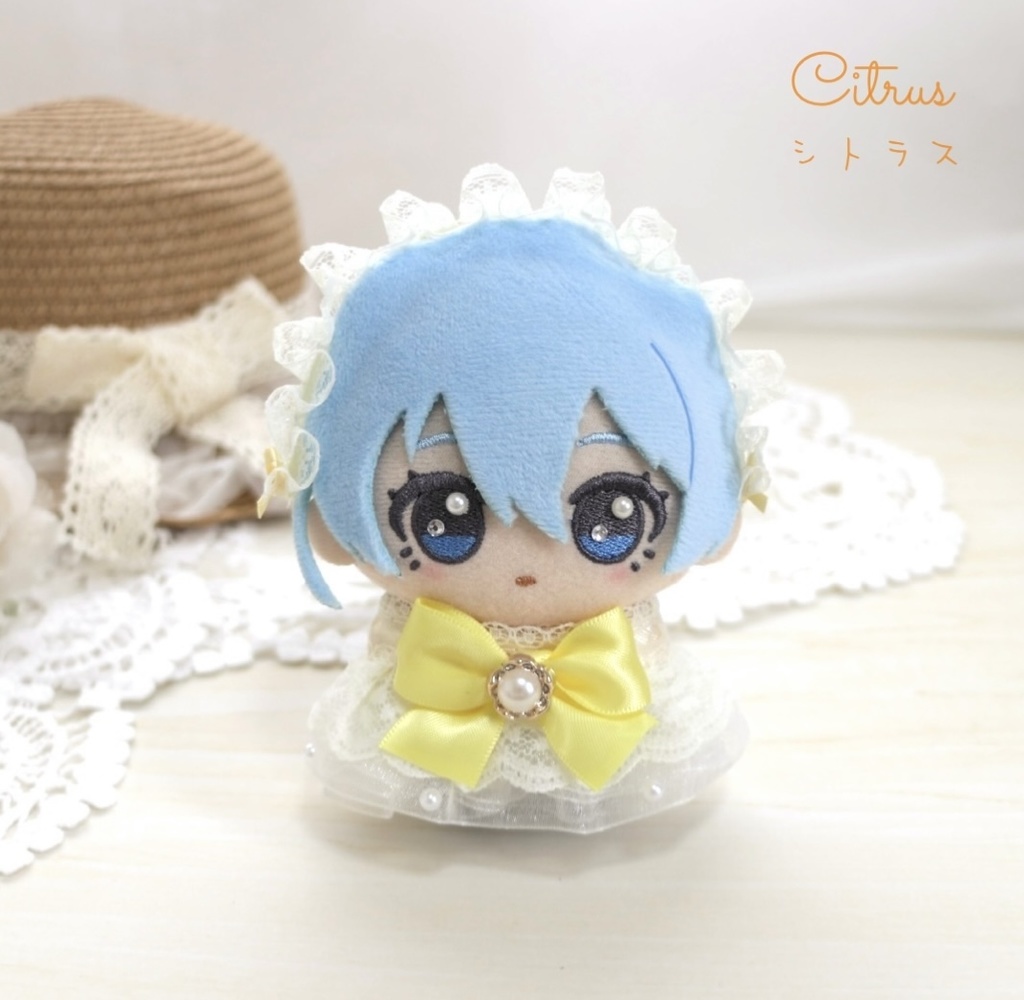 (カラー8色・選べるブローチ) ⑅ Lace dress & Headdress