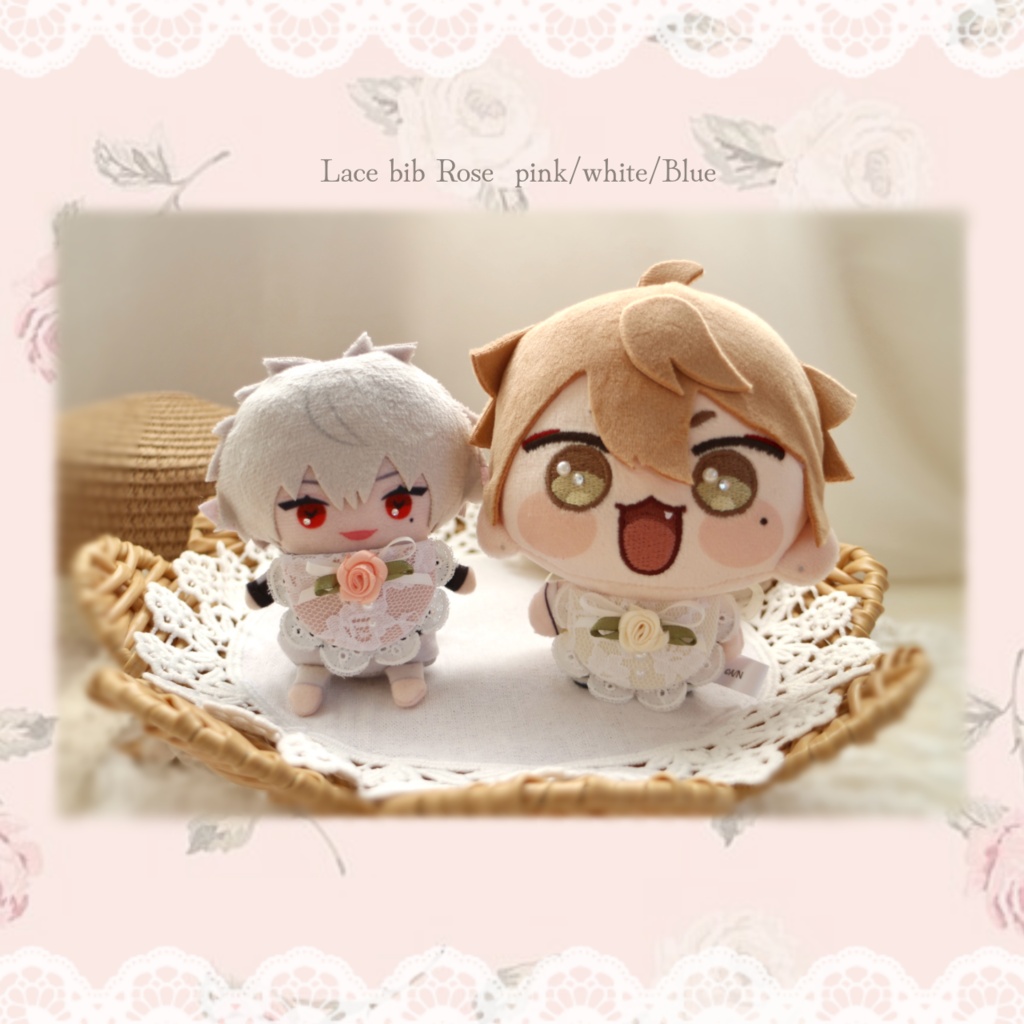 (カラー3色) ⑅ Lace bib Rose ベビースタイ