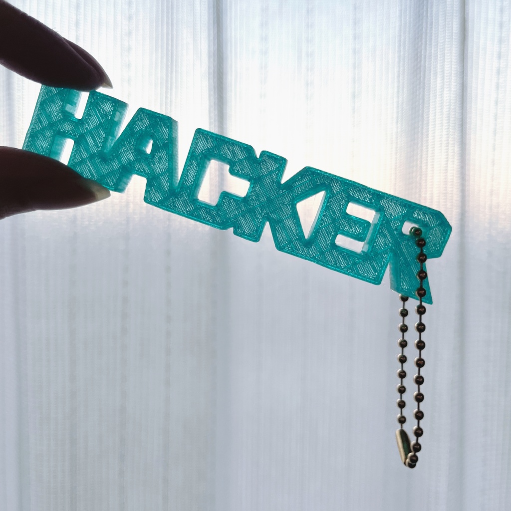 中二病のあなたのために夜なべして作ったHACKERキーホルダー