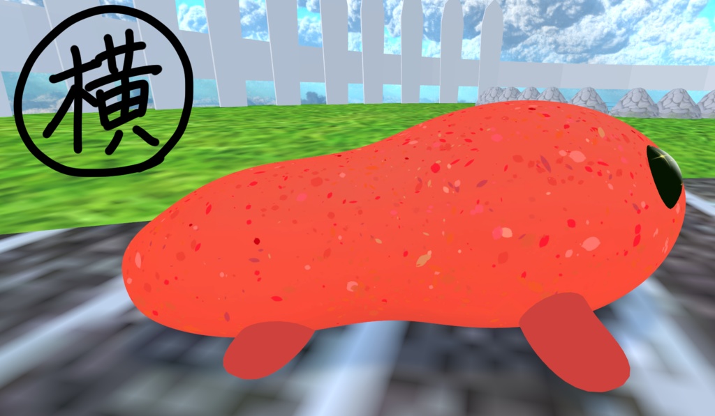 【無料配布】めんたいこアバター(めんたいもむし)【VRChat(PC/QUEST) ※PhysBone設定済】