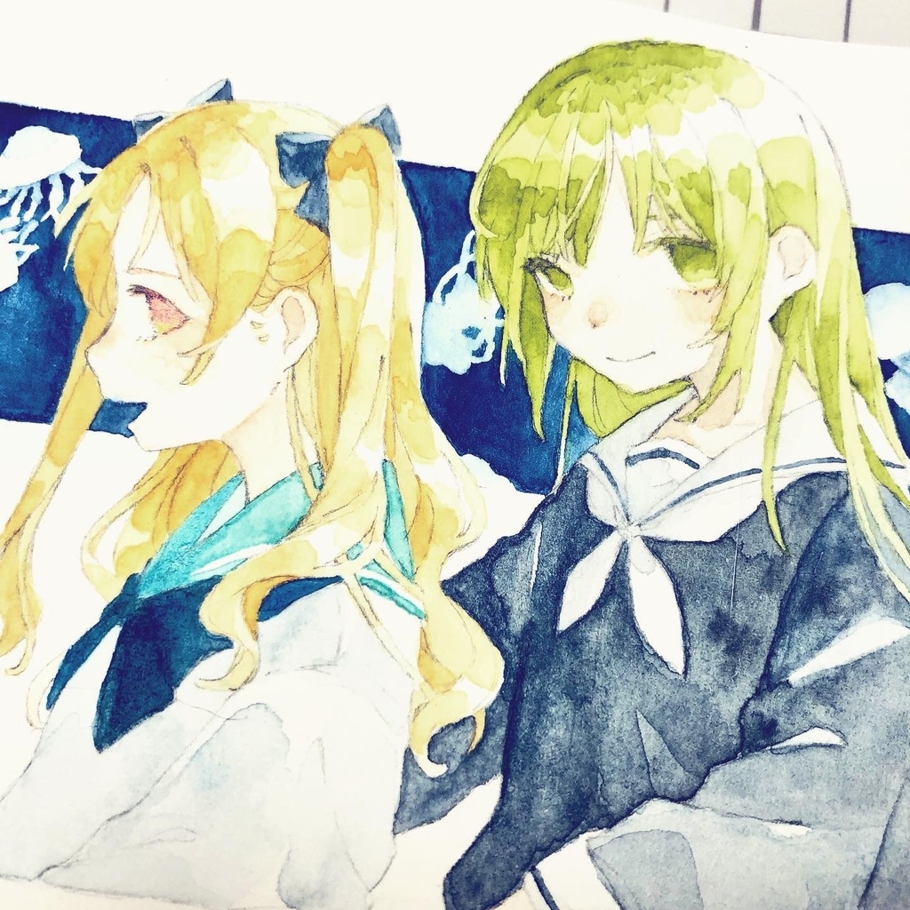 【原画】くらげ【エレシュキガルとエルキドゥ】