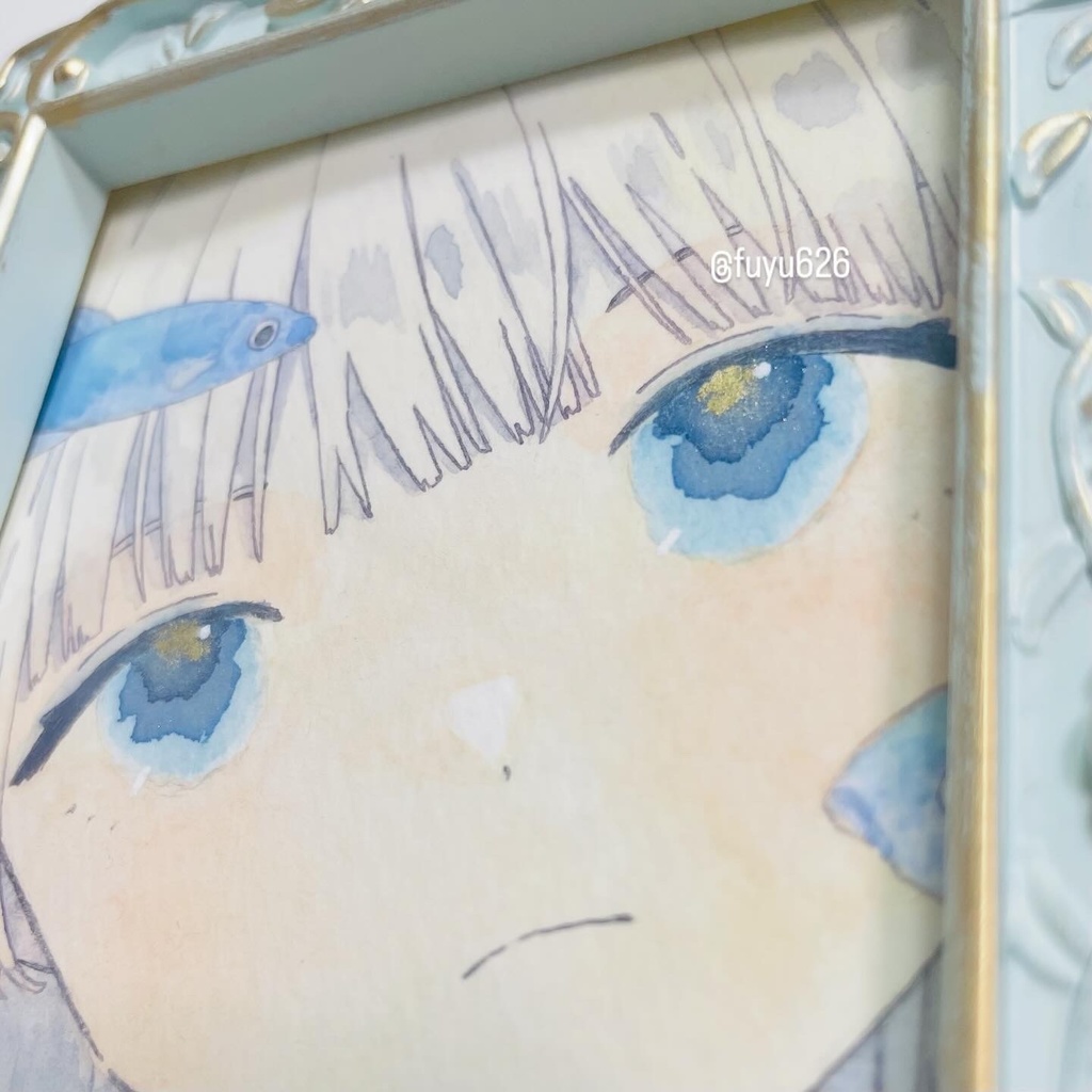 【原画】青い金魚【オリジナル】