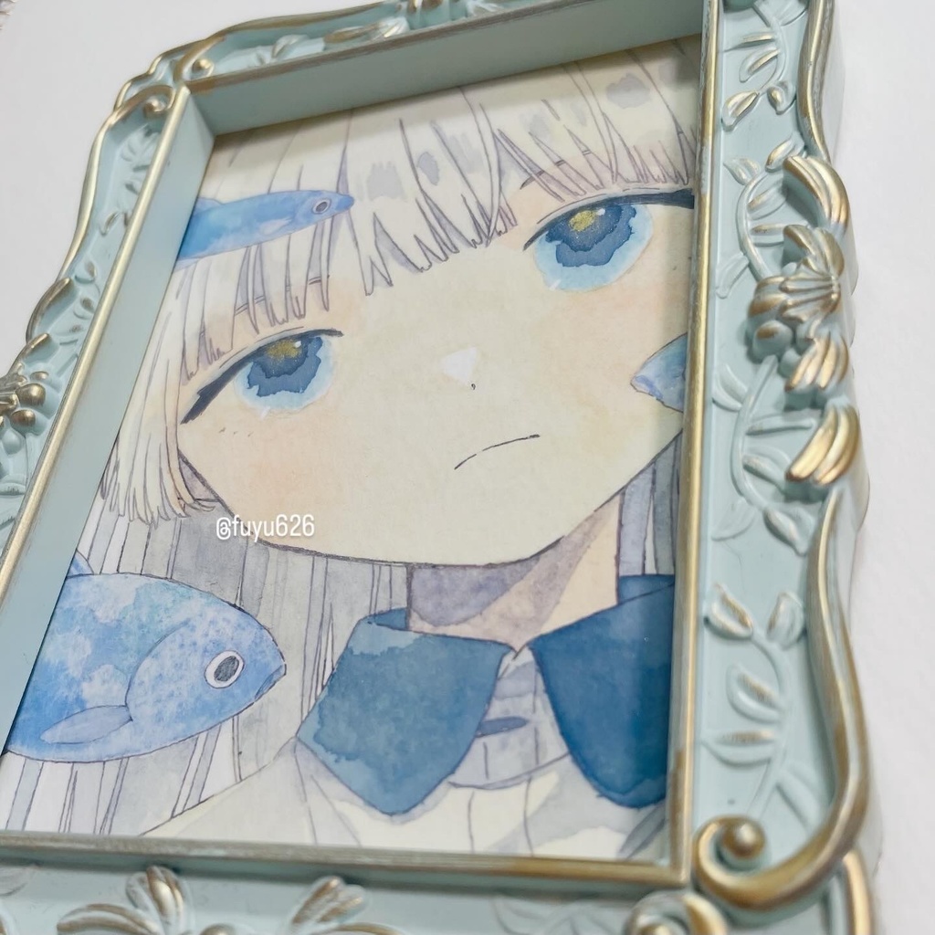 【原画】青い金魚【オリジナル】