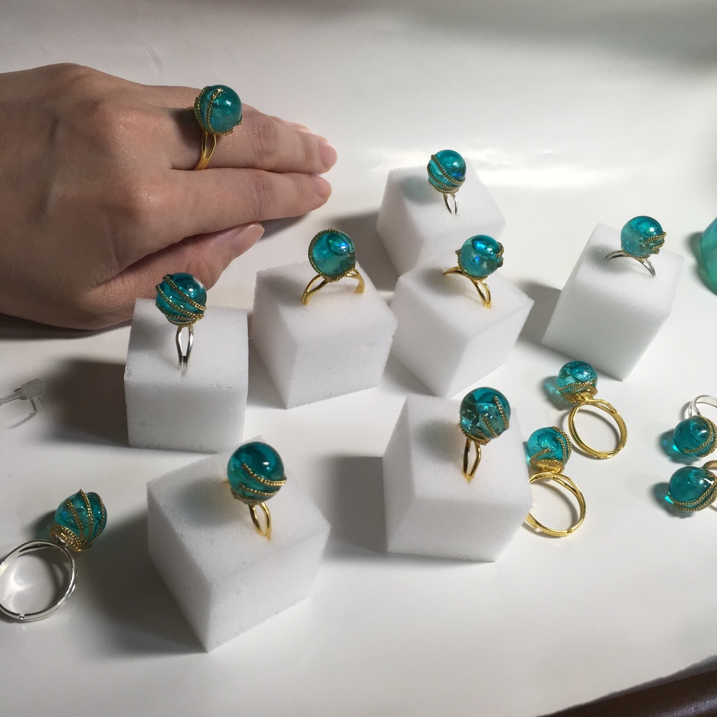 「いのりの指輪」風 スノードーム・リング