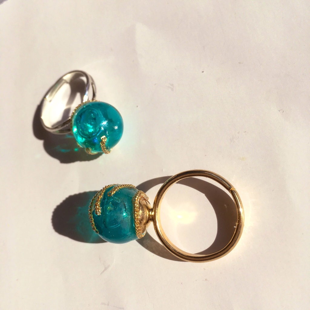 「いのりの指輪」風 スノードーム・リング