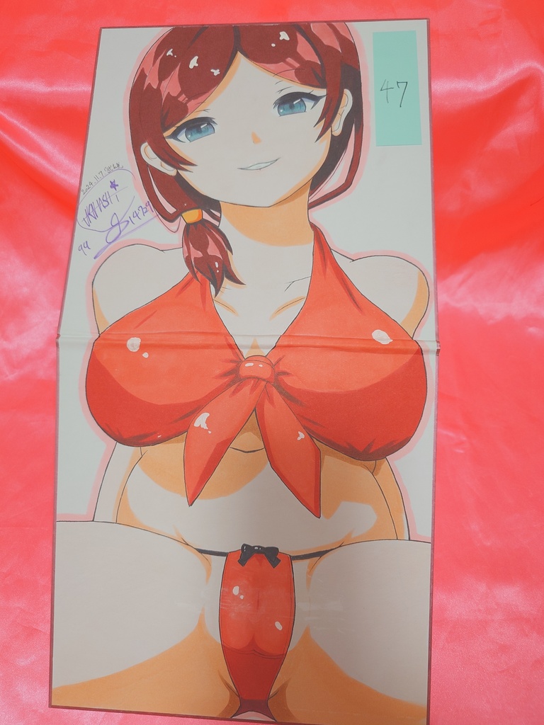 リンカイ手描き色紙