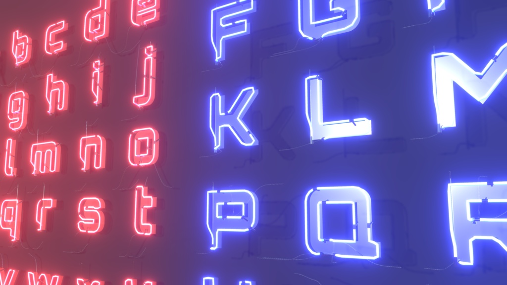 ネオンサイン_6/NeonSigh_Orbitron Black