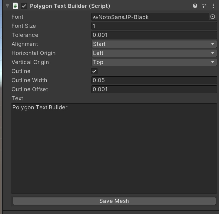 PolygonTextBuilder