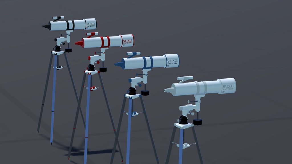 【VRChatワールド用】望遠鏡 Telescope SZT80-E