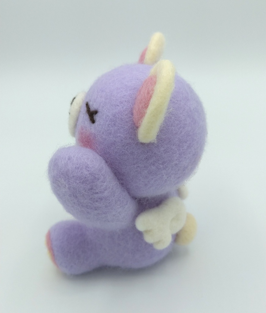 ほっぺたが落ちそうな幸せくまちゃん(ラベンダー)