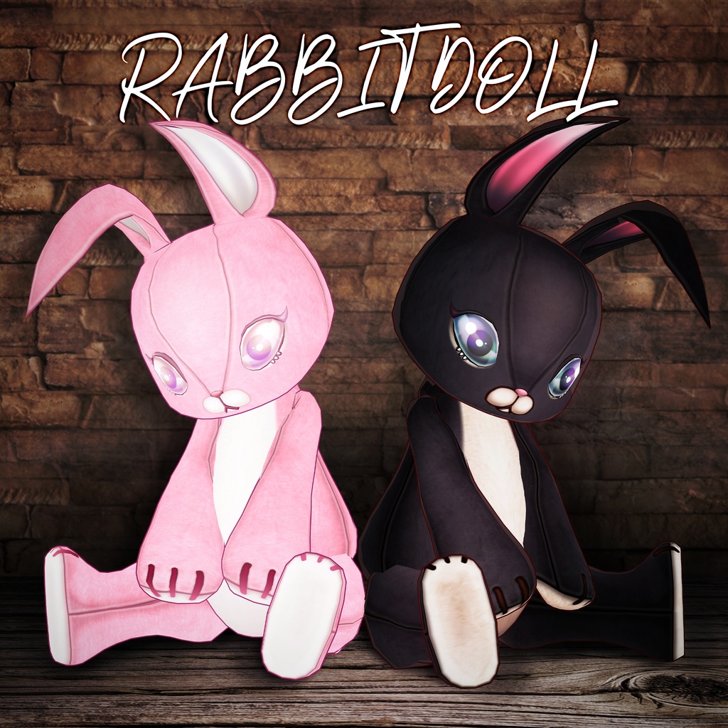 3Dキャラモデル≪ウサギのぬいぐるみ≫ - puppet end - BOOTH