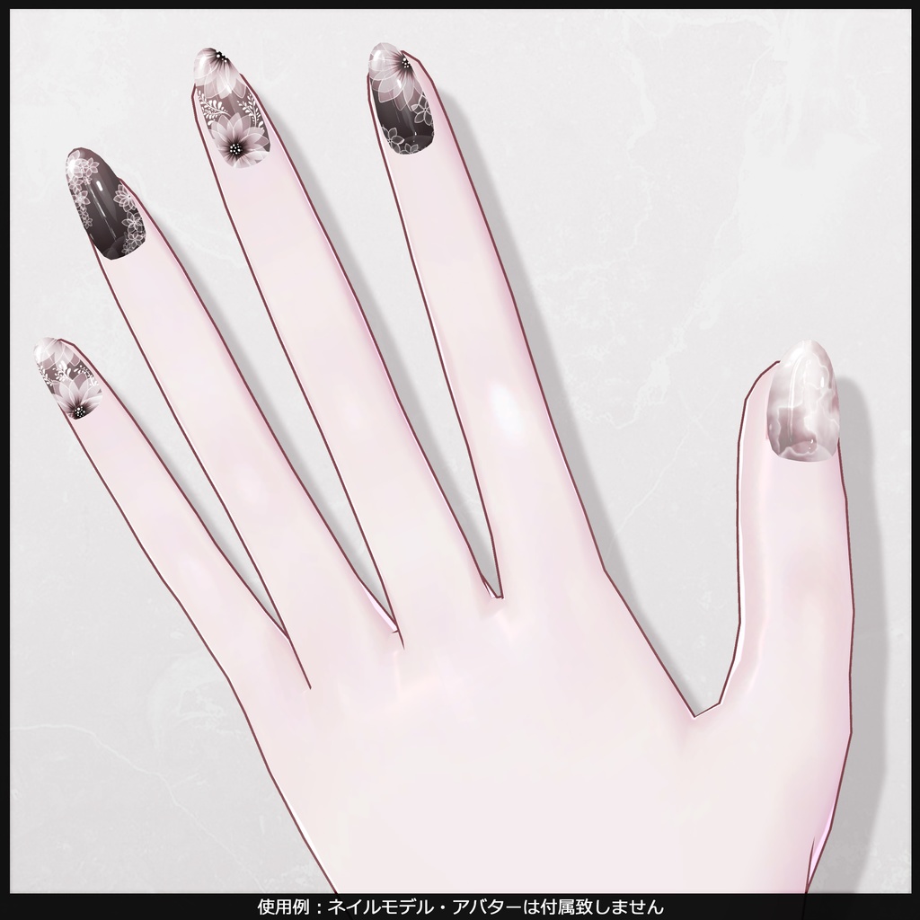 スイートフラワーネイルテクスチャ / MDollnail対応