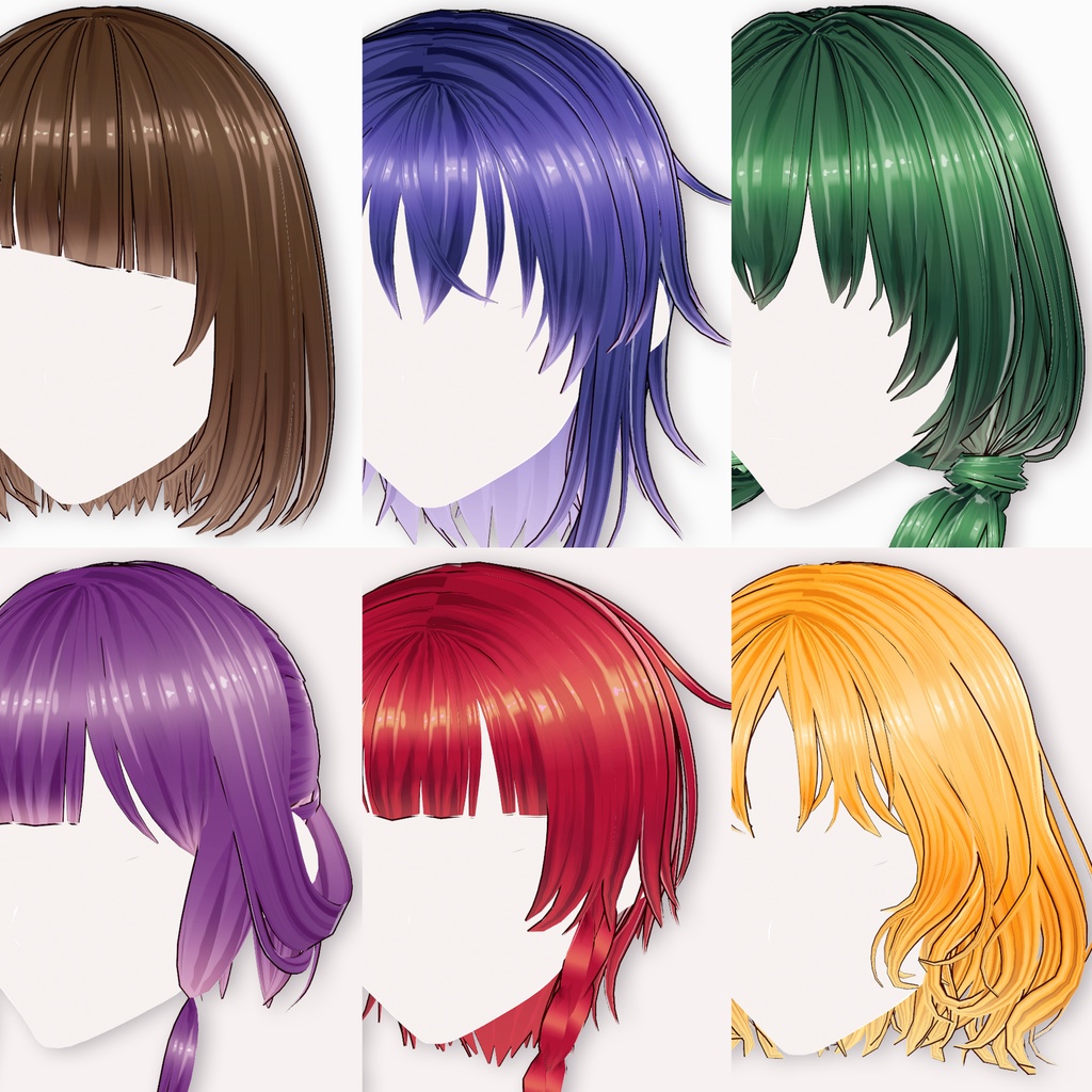 トゥルツヤヘアー(55色) / #VRoid