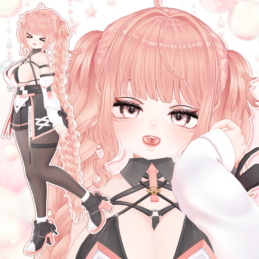 ロングロングツイン&みつあみ【9アバター対応】